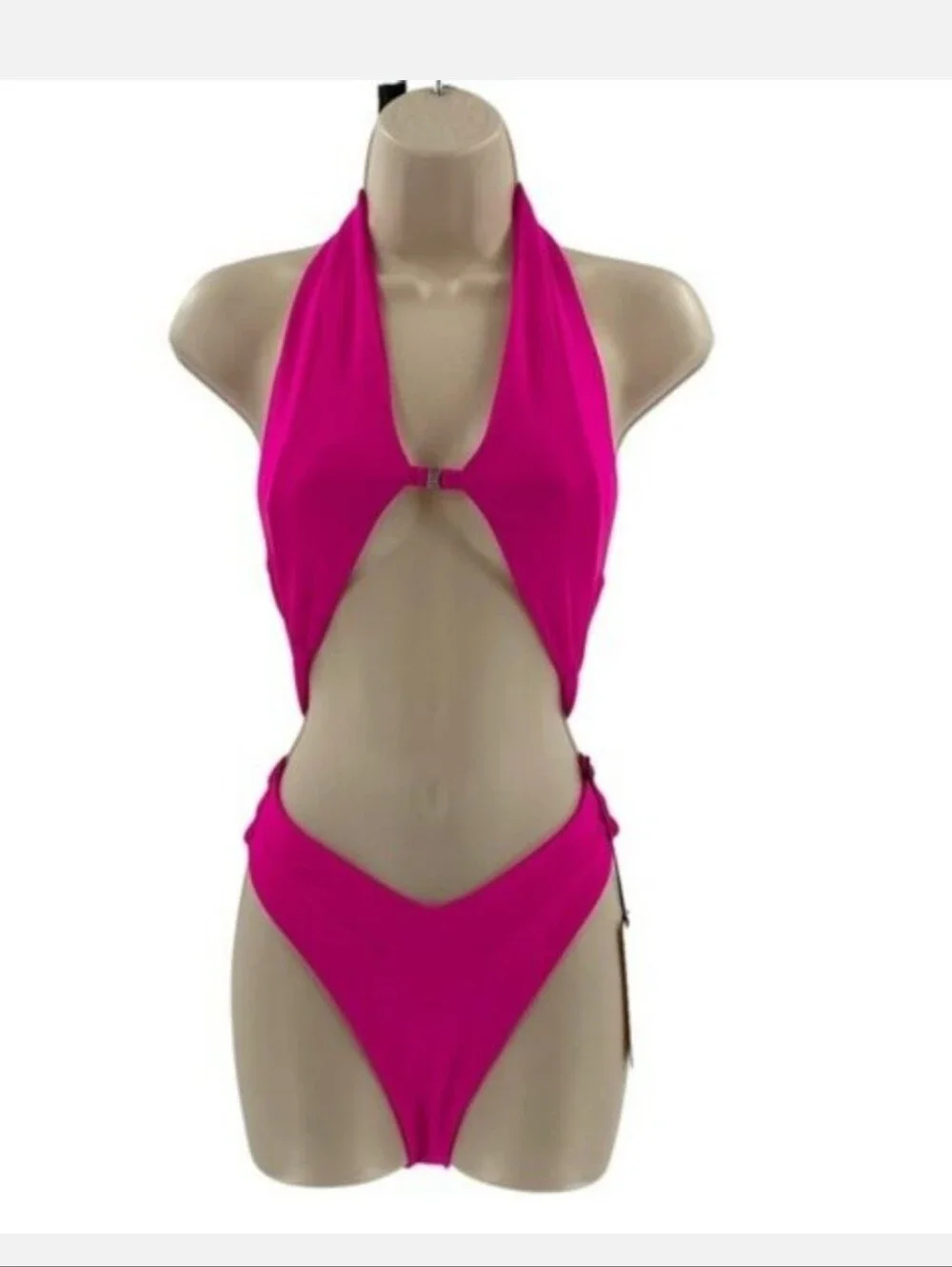 lovewave The Christensen One Piece Cut Out Swimsuit in Hot Pink Size Medium NWT